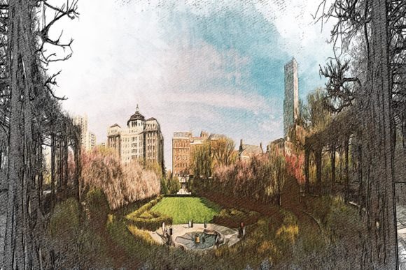 Celebrate New Rochelle with Vibrant Color Sketch Art