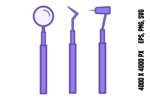 Dental Tools Color Icon: Fresh, Friendly, and Perfect for Modern Design