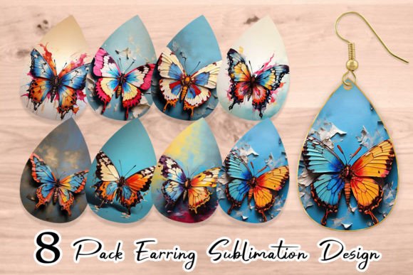 Earring Butterfly Vibrant Color: A Design Asset That Takes Flight