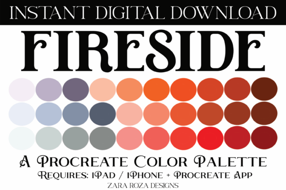 Fireside Procreate Color Palette: A Designer's Guide to Warmth