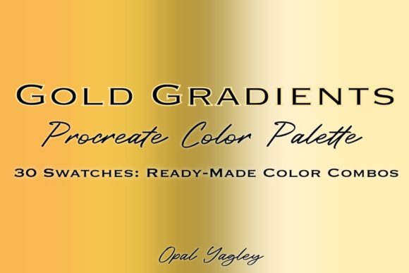 Gold Gradient Procreate Color Palette: Your Digital Midas Touch