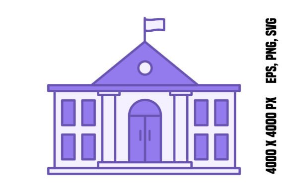 Government Building Color Icon: Authority in Design