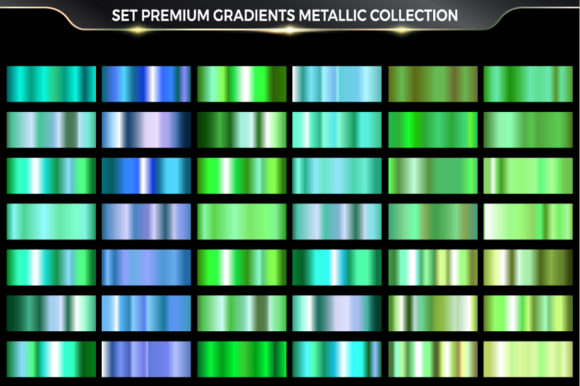 Green Swatches Color Gradient Graphic: The Ultimate Metallic Palette Toolkit