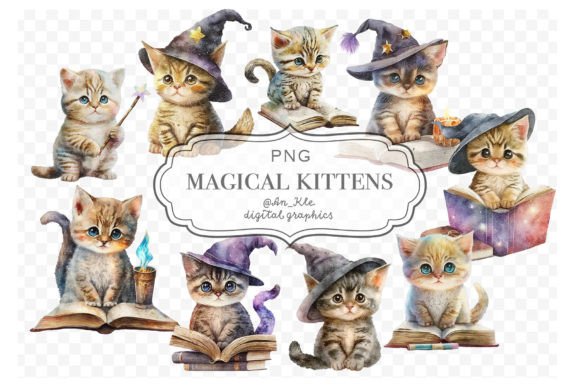 Kitten Witch Magical Watercolour: Designing with Whimsical Charm