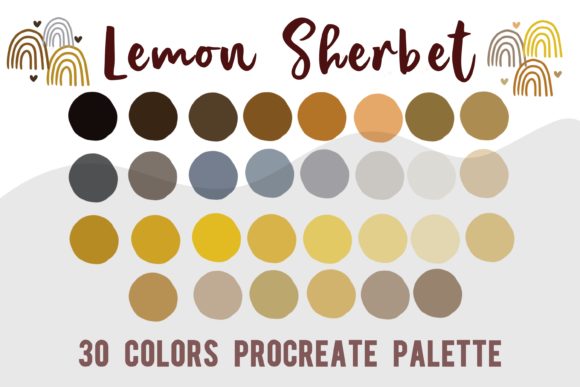 Procreate Color Palette Lemon Sherbet: A Fresh Palette for Digital Art