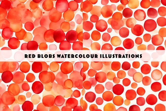 Red Blob Watercolour Duo Spots and Dots: A Fresh Design Asset