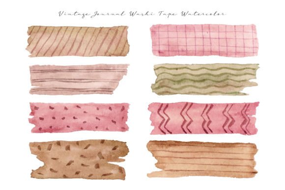 Rediscovering Charm with Vintage Color Washi Tape Watercolor