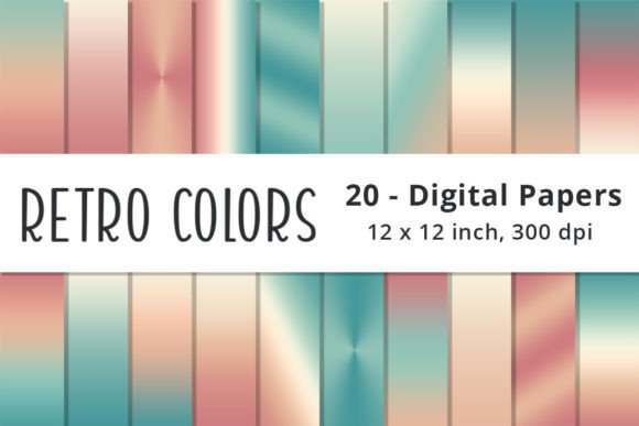 Retro Color Gradient Background Papers: A Design Staple