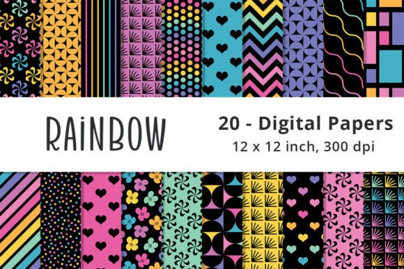 Unleashing Vibrancy: Rainbow Color Background Scrapbook Paper