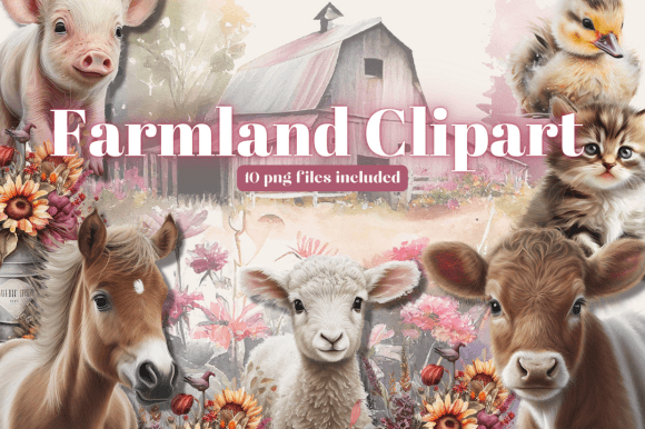 Watercolour Farmyard Animals Clipart: A Creative Toolkit for Modern Design