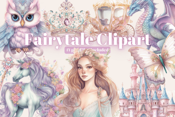Watercolour Pastel Fairytale Clipart: A Designer's Dream Bundle