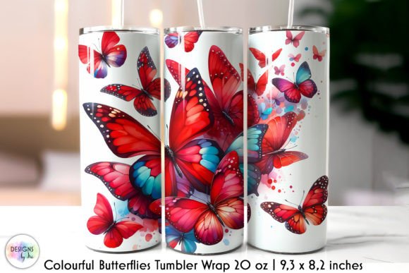 Watercolour Red Butterflies: A Tumbler Wrap That Flies Off the Shelves